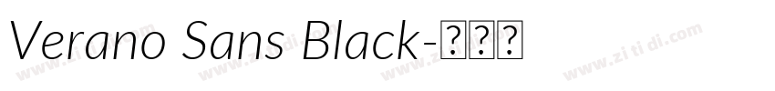 Verano Sans Black字体转换